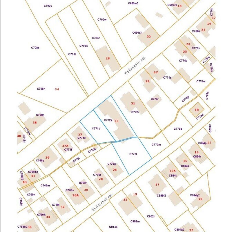 Cadgis voor de 3 percelen