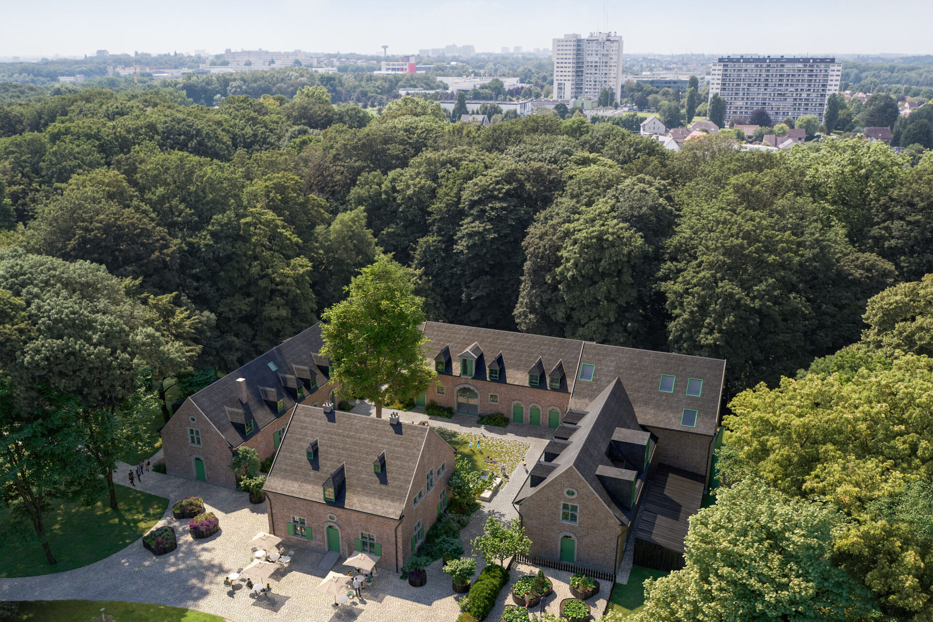 Foto 3 Render 1 Pachthoeve met Jachtpaviljoen beeld Heem