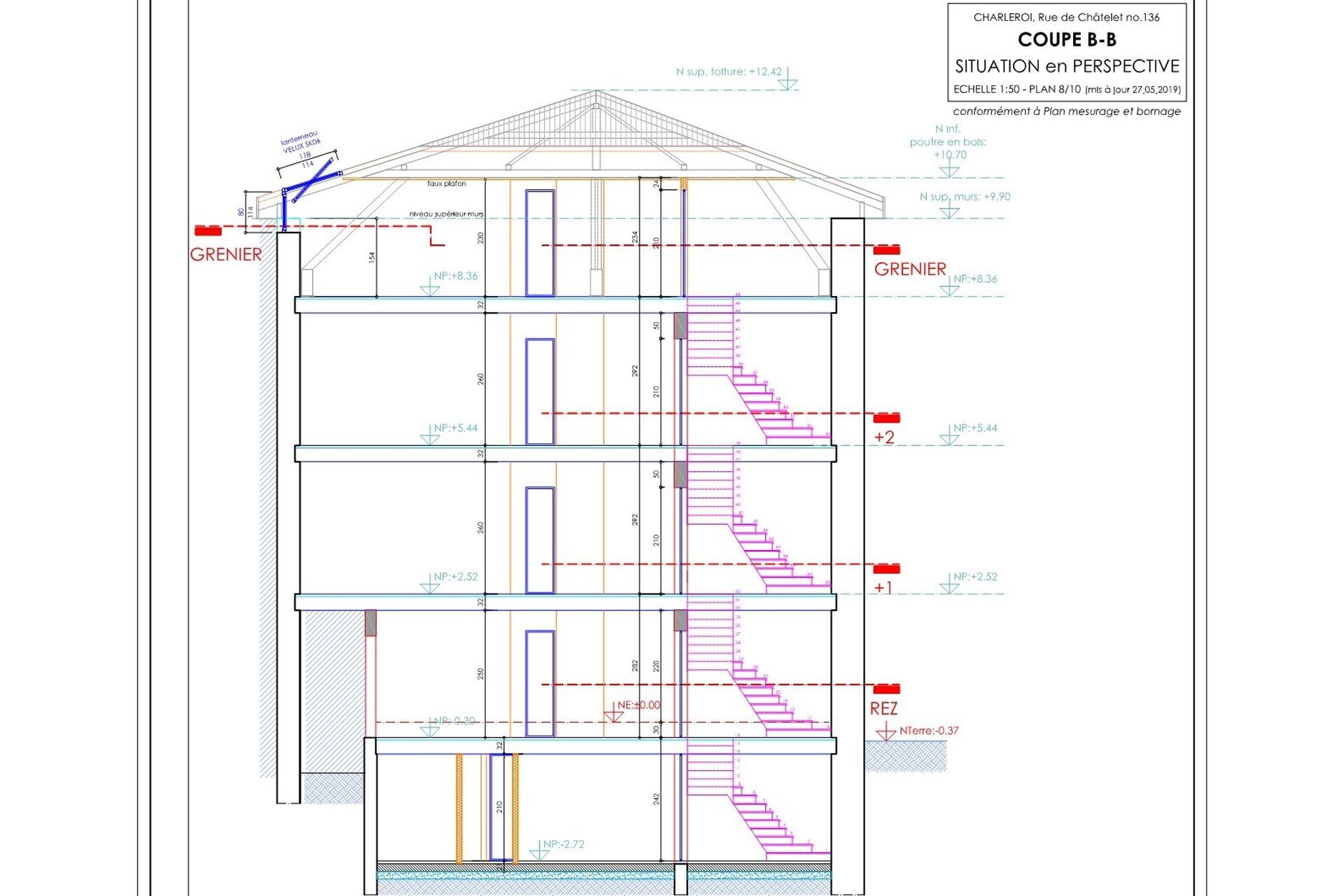 CHARLEROI 27 05 19 plan 8 10 COUPE B B 1