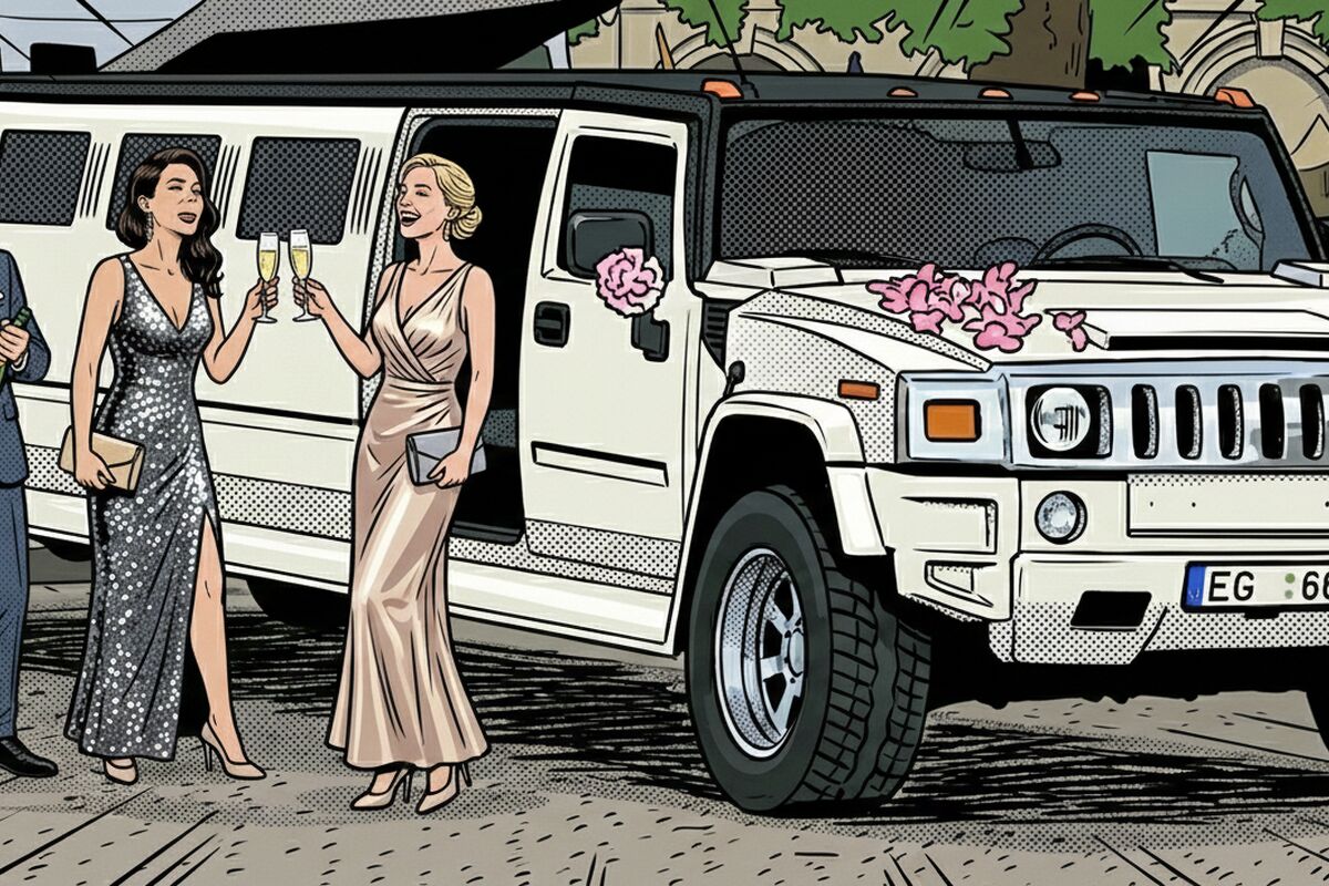 limousinevervoer stripverhaalstijl