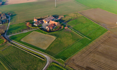 Te Koop - Heestert - Paardenfokkerij met landhuis voorzien van binnen- en buitenpiste op +-5,4 hectare 